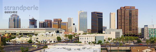 hoch  oben  Gebäude  aufwärts  Innenstadt  Phoenix