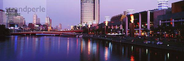 Fluss  Abenddämmerung  Melbourne