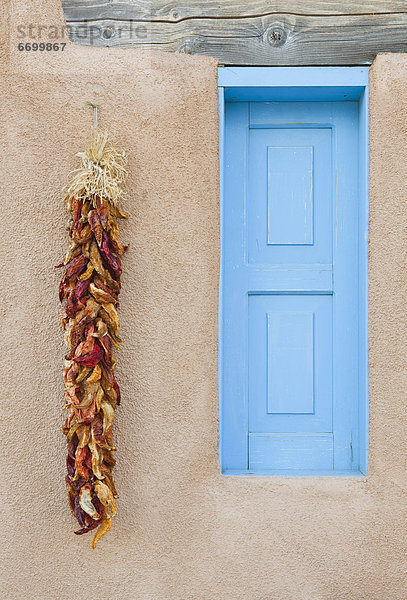 Fenster blau Peperoni