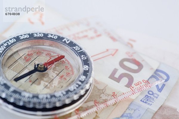 Close-up Geld Kompass