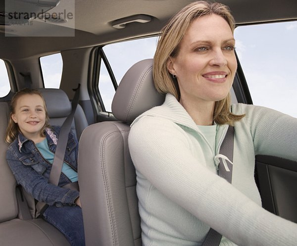 Auto  fahren  Tochter  Mutter - Mensch
