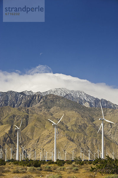 Berg Vereinigte Staaten von Amerika USA frontal Windpark Kalifornien Palm Springs