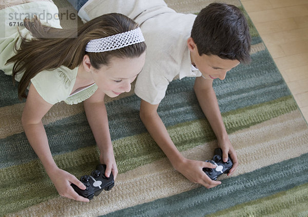 Bruder Schwester Spiel Camcorder spielen