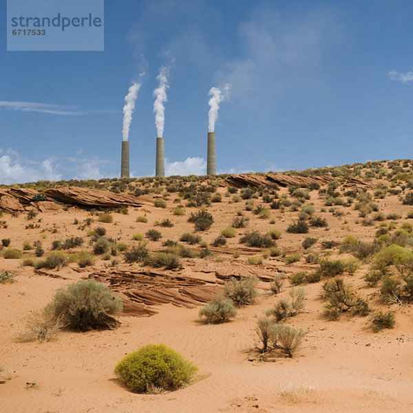 Kraftwerk Arizona Schornstein Navajo Reservat