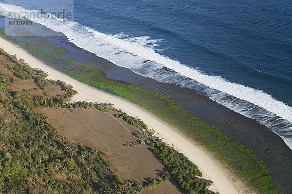 über  Strand  Riff  Ansicht  Luftbild  Fernsehantenne  Indonesien  Halbinsel
