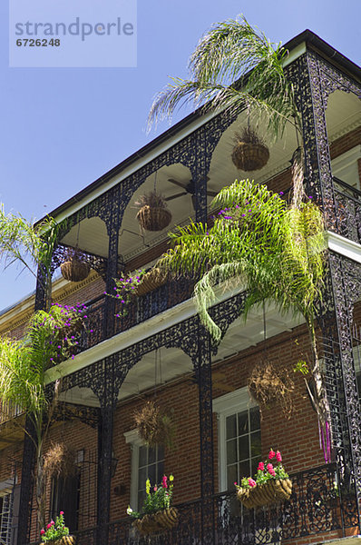 Gebäude Balkon verziert neu Orleans