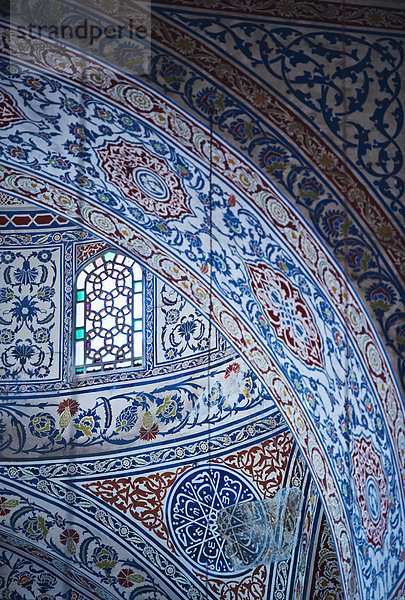 Türkei  Istanbul  Blaue Moschee interior