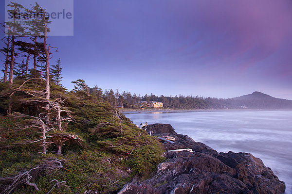 nahe  Strand  Sonnenuntergang  Tofino  British Columbia  Bucht