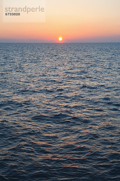 Sonnenuntergang Horizont Ägäisches Meer Ägäis