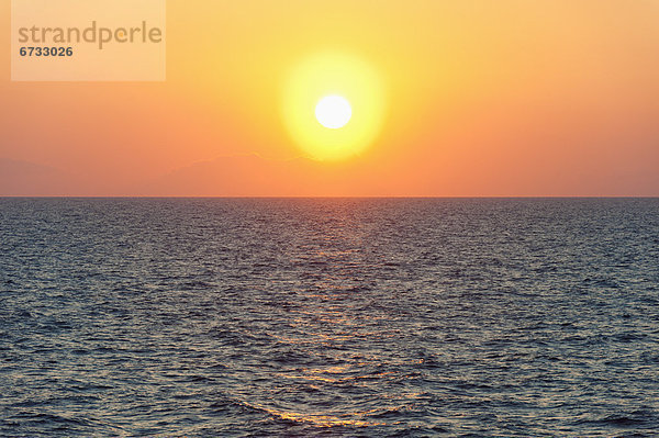 Sonnenuntergang Horizont Ägäisches Meer Ägäis