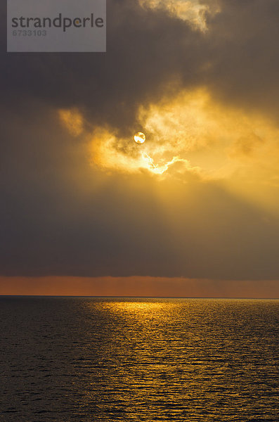 Sonnenuntergang Horizont Ägäisches Meer Ägäis
