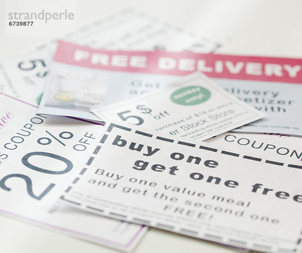 Assorted coupons