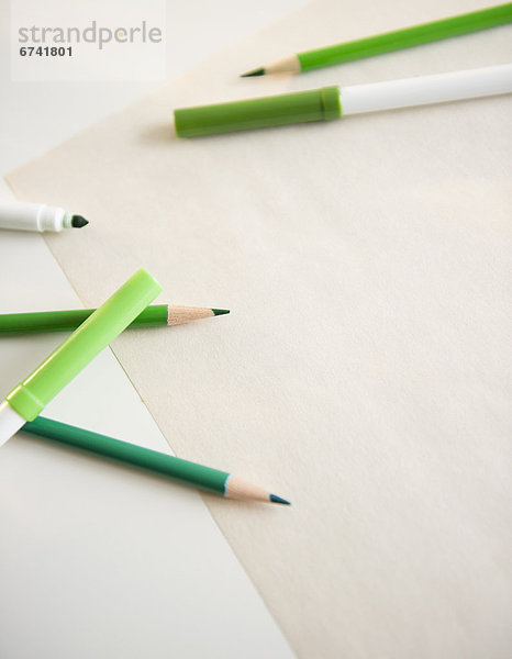Bleistift  grün  schießen  Studioaufnahme