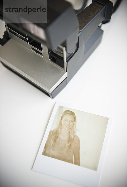 hoch  oben  nahe  Frau  Fotografie  Polaroid