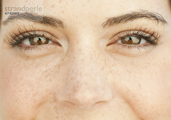 Close up of a woman's face