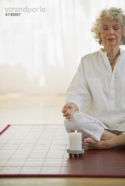 Woman meditating