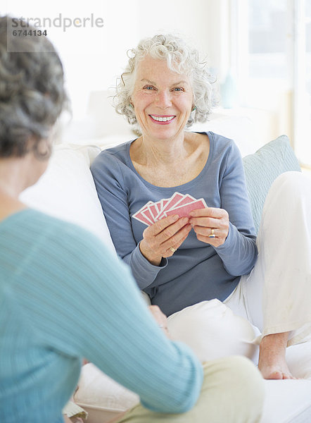 Zwei senior DAMENLAUF-Spielkarten