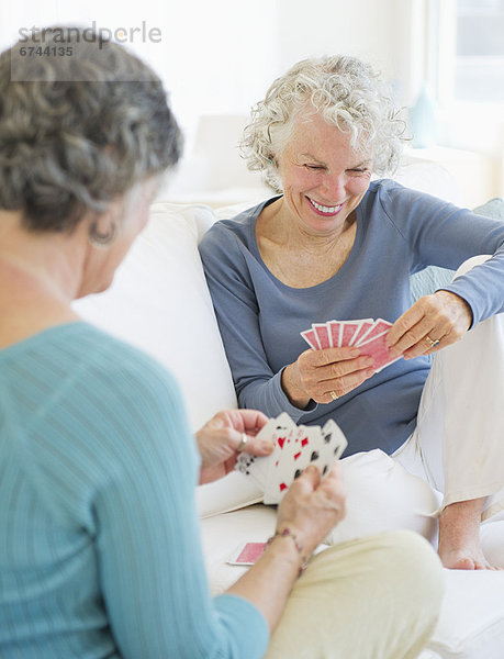 Zwei senior DAMENLAUF-Spielkarten