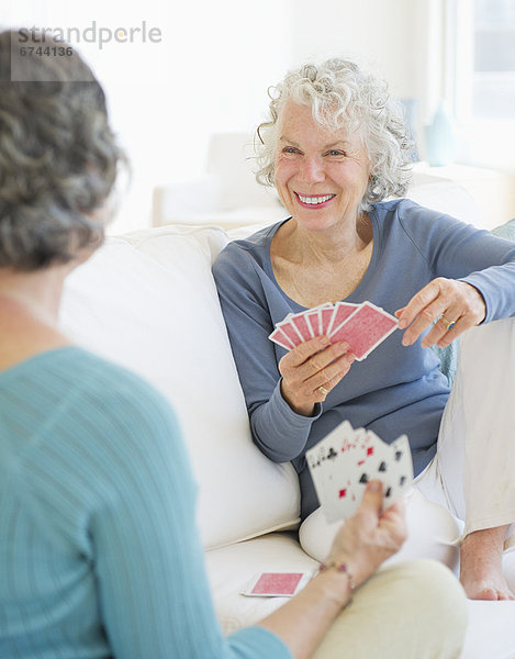 Zwei senior DAMENLAUF-Spielkarten