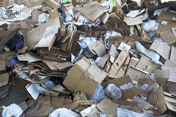 Haufen Papier Recycling Pappe Recyclinganlage Abfallverwertungsanlage