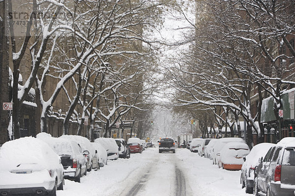 bedecken  Straße  Schnee