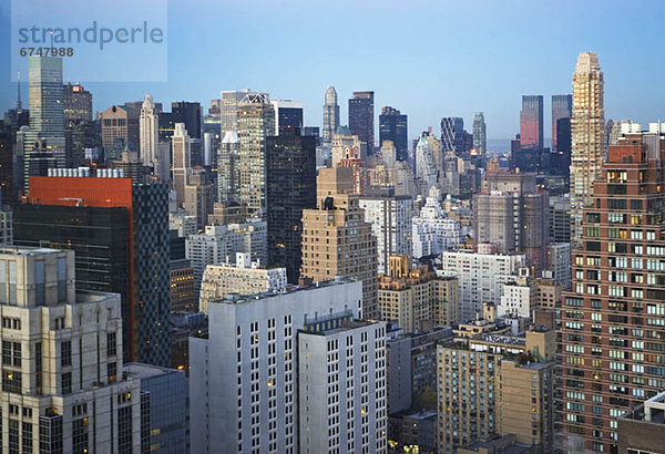 USA  New York City  Manhattan skyline