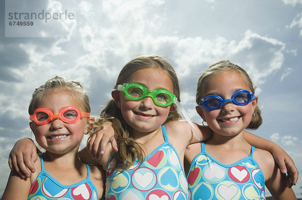 Schwester  Schutzbrille  jung  3  Kleidung  schwimmen