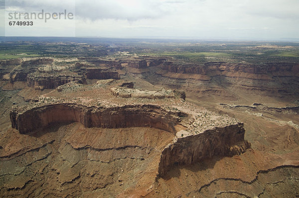 Vereinigte Staaten von Amerika  USA  Fluss  Canyonlands Nationalpark  Ansicht  Luftbild  Fernsehantenne  Schlucht  Moab  Utah