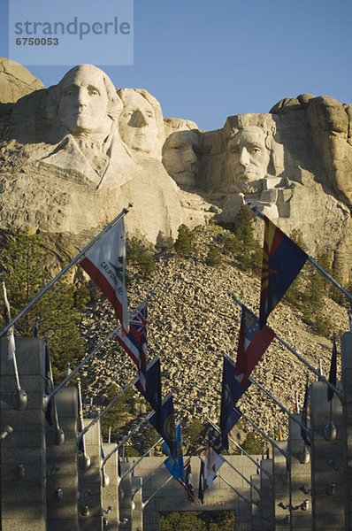 Fahne  Berg  Reihe  Mount Rushmore