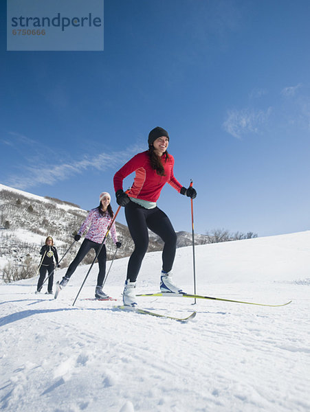 überqueren  Frau  Skisport  Kreuz