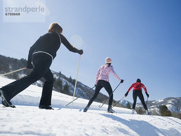 überqueren  Frau  Skisport  Kreuz