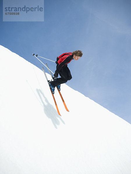 Skifahrer  heraustropfen  tropfen  undicht  Halfpipe