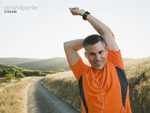 Man stretching