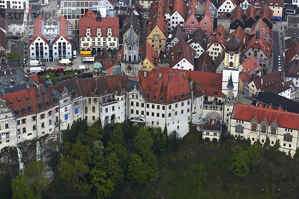 Stadtansicht von Sigmaringen mit Kirche und Schloss  Luftbild