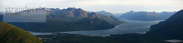 Panorama  Berg  See  Karibu  Carcross  Yukon  Yukon