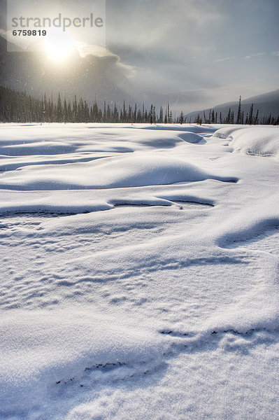 zeigen  Winterurlaub  Fluss  Berg  Friedhof  Banff Nationalpark  Alberta
