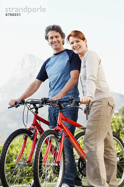 Smiling cyclists