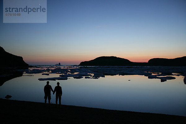 Sonnenuntergang  Silhouette  halten  Neufundland  Twillingate