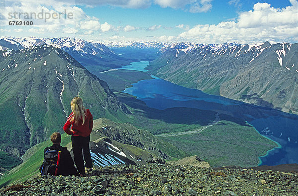 Berg  See  hoch  oben  Ignoranz  wandern  Mount Saint Elias  Kluane Nationalpark  Thron  Yukon