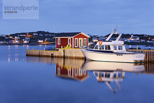 Hafen  Dorf  Ansicht  Neufundland  Twillingate  Dämmerung