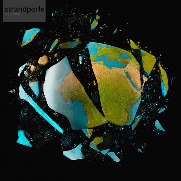 schwarz  Hintergrund  explodieren  Globus