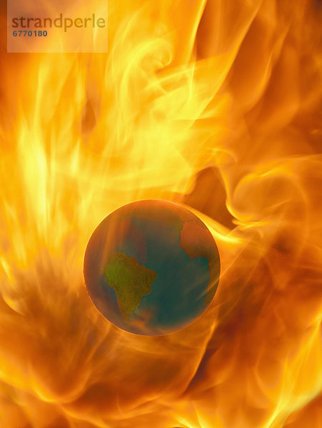 verbrennen  schießen  Studioaufnahme  Globus