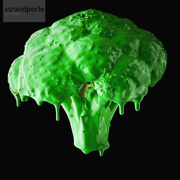 bedecken  grün  Farbe  Farben  schießen  Studioaufnahme  Broccoli  bemalen