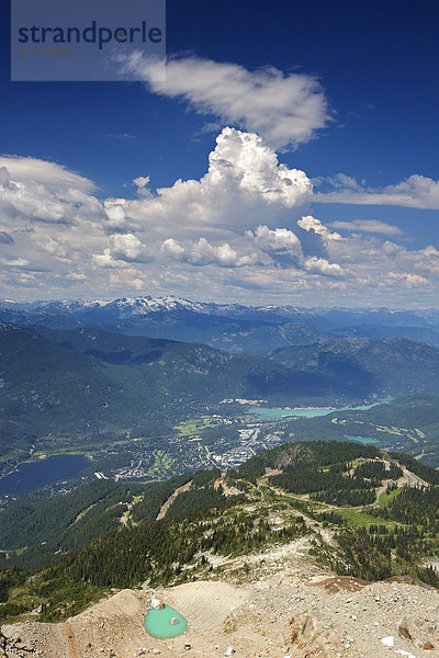 Berg  über  hoch  oben  Dorf  Ansicht  Whistler Mountain  British Columbia