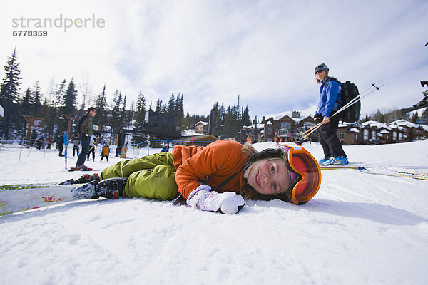 Vereinigte Staaten von Amerika USA Skisport 5-9 Jahre 5 bis 9 Jahre Mädchen Mutter - Mensch Weißfisch