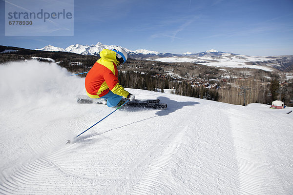 Vereinigte Staaten von Amerika  USA  Skiabfahrt  Abfahrt  Colorado  Telluride