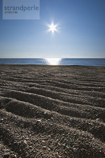 Strand  Sonnenaufgang  Sand  gewellt  Gimli  Winnipegsee  Manitoba