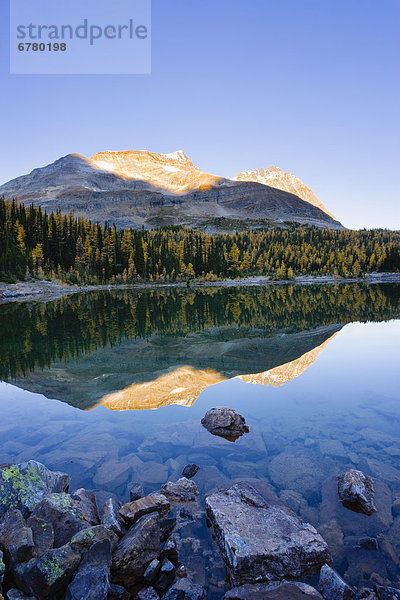 Berg  Sonnenaufgang  See  Yoho Nationalpark  British Columbia