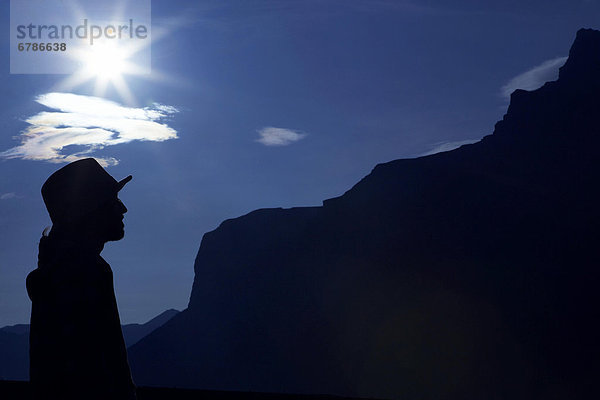 Mann  Silhouette  Sonnenaufgang  Alberta  Banff
