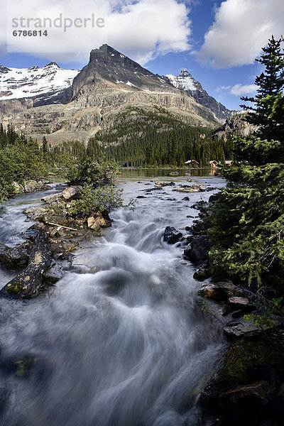 Berg  See  Wasserfall  Yoho Nationalpark  Lake O'Hara  British Columbia  Kanada